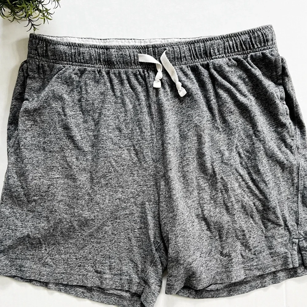 J. Crew Mens Elastic Waist Lounge Shorts in Gray